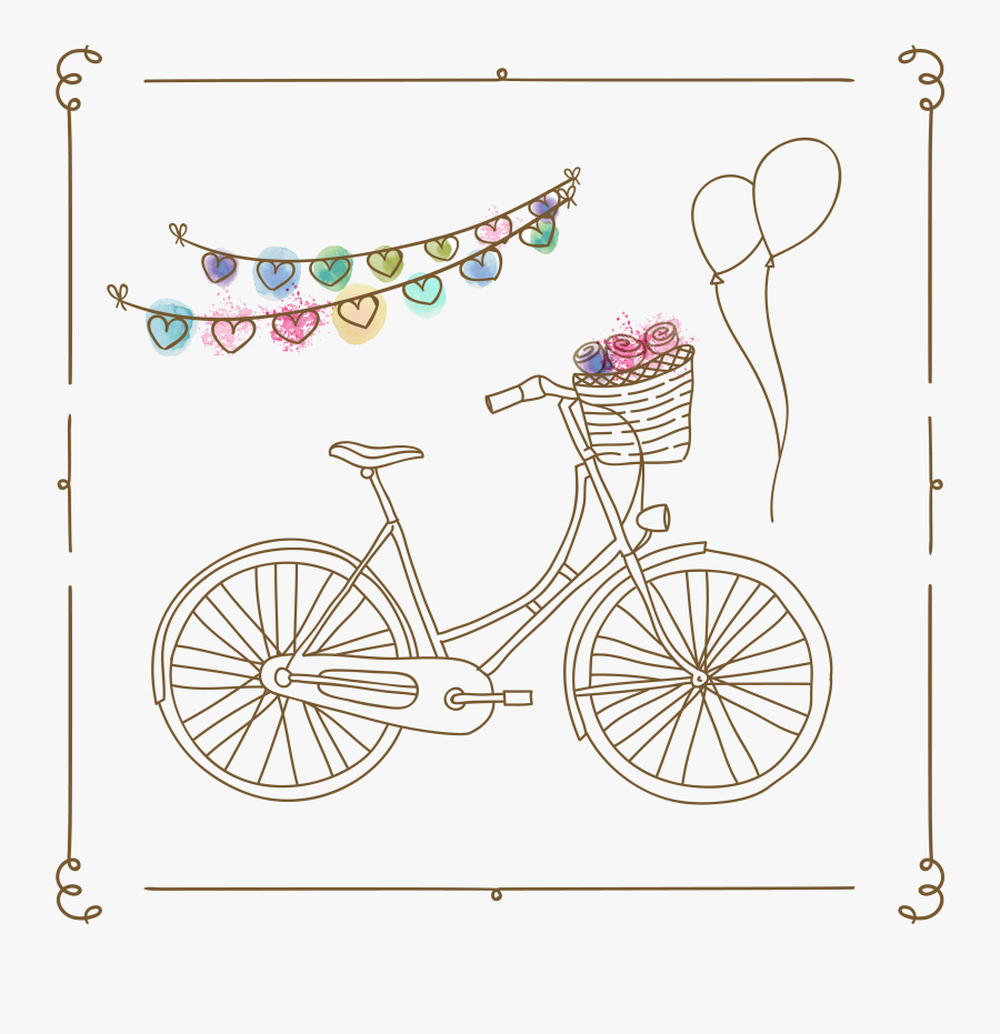Painting Cartoon Ching Ming - Bicycle, Transparent Clipart