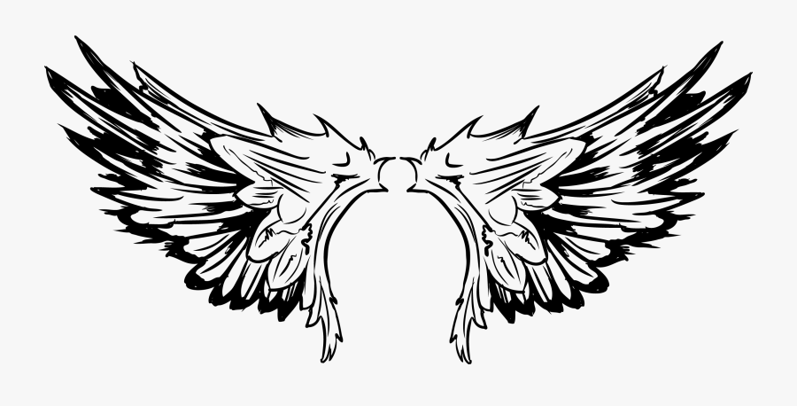Tattoo Of Pro Wings Vector The Bird Clipart - Tribal Flying Eagle Tattoo, Transparent Clipart