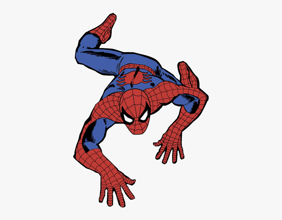 Spiderman Clipart Climbing Wall - Spiderman Comic Jpg, Transparent Clipart