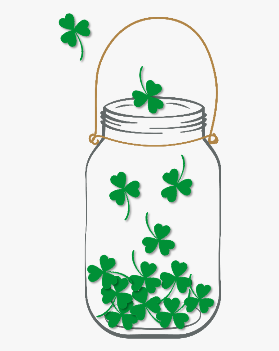 Shamrocks In Mason Jar Png - Shamrock March Calendar 2019, Transparent Clipart