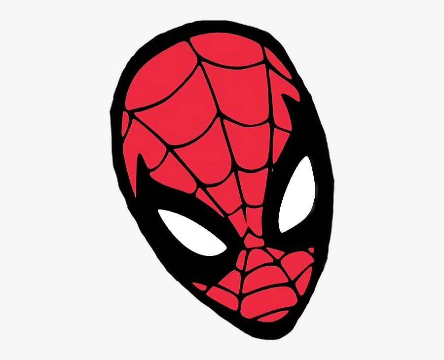 #mask #spiderman #spidermanmask #facesticker #marvel - Spider Man Mask Png, Transparent Clipart