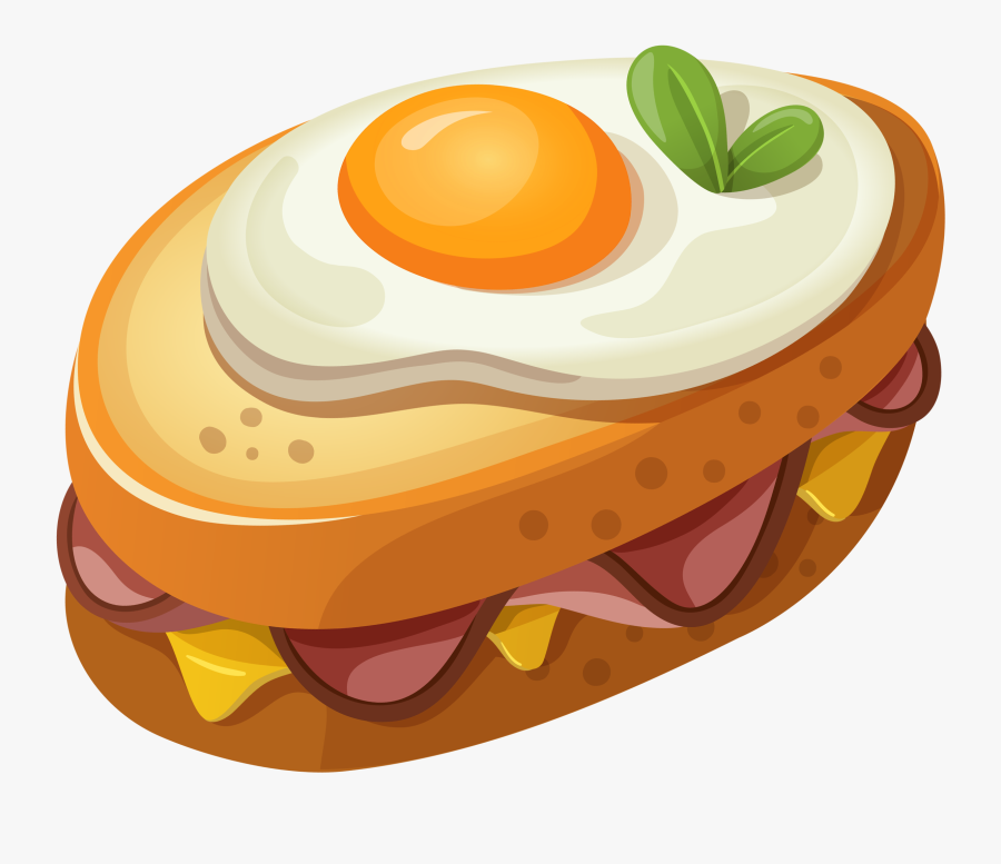 Sandwich With Egg Png Clipart Vector Picture - Breakfast Sandwich Clipart, Transparent Clipart
