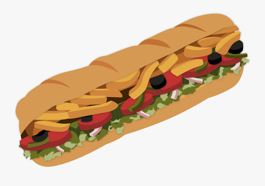 Sandwich Cartoon Clip Art - Subway Sandwich Clipart, Transparent Clipart