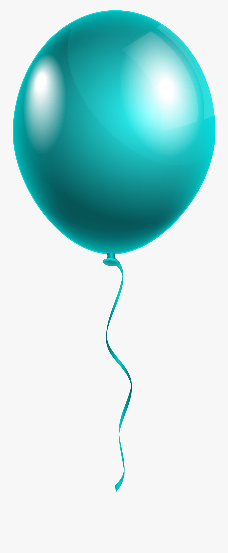Single Modern Blue Balloon Png Clipart Image - Single Balloon Transparent Background, Transparent Clipart