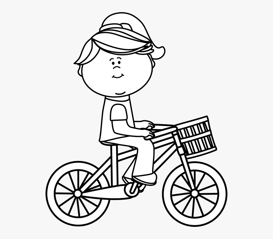 Free Bicycle Rider Cliparts - Cycling Clipart Black And White, Transparent Clipart