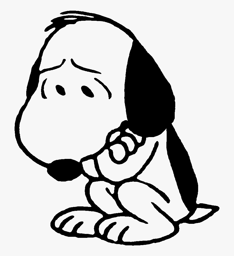 March Clipart Snoopy - Sad Snoopy, Transparent Clipart