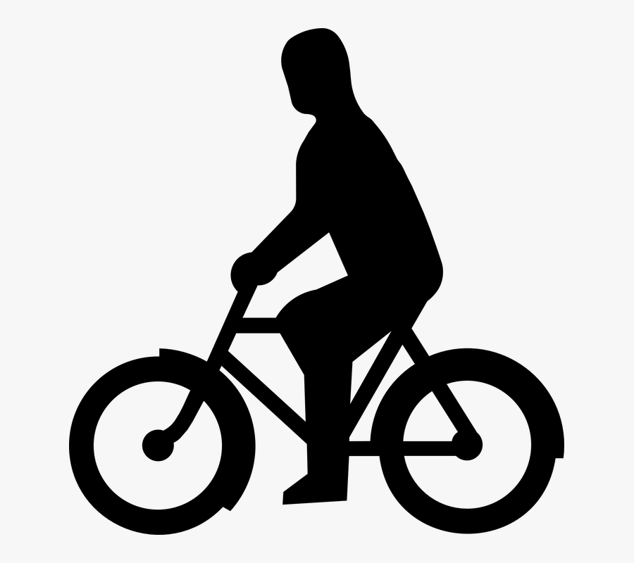 Vehicle,cycling,motor Vehicle,mode Of Transport,bicycle,clip - Man Riding Bike Clipart, Transparent Clipart