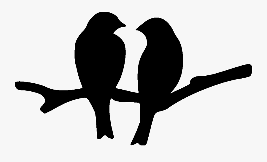 Love-birds File Size - Silhouette Love Birds Clipart, Transparent Clipart