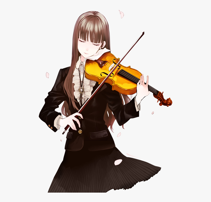 Chica Tocando Violin Anime Clipart , Png Download - Anime Girl With Violin, Transparent Clipart
