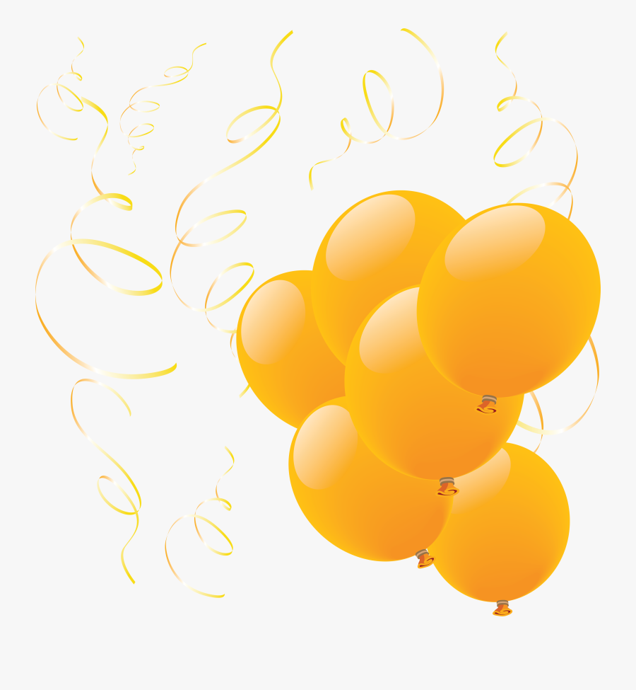 Orange Balloons Transparent Background, Transparent Clipart