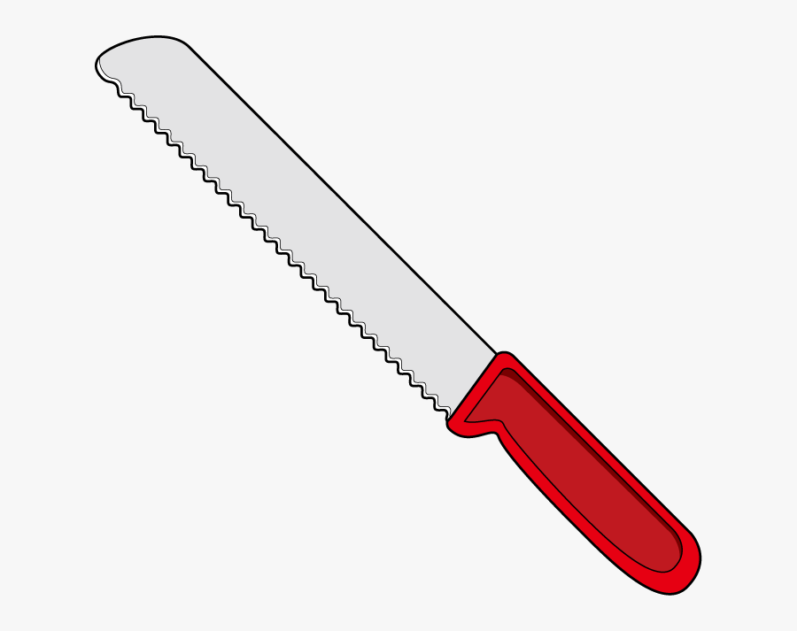 Kitchen Engaging Knife Clip Art - Bread Knife Drawing, Transparent Clipart