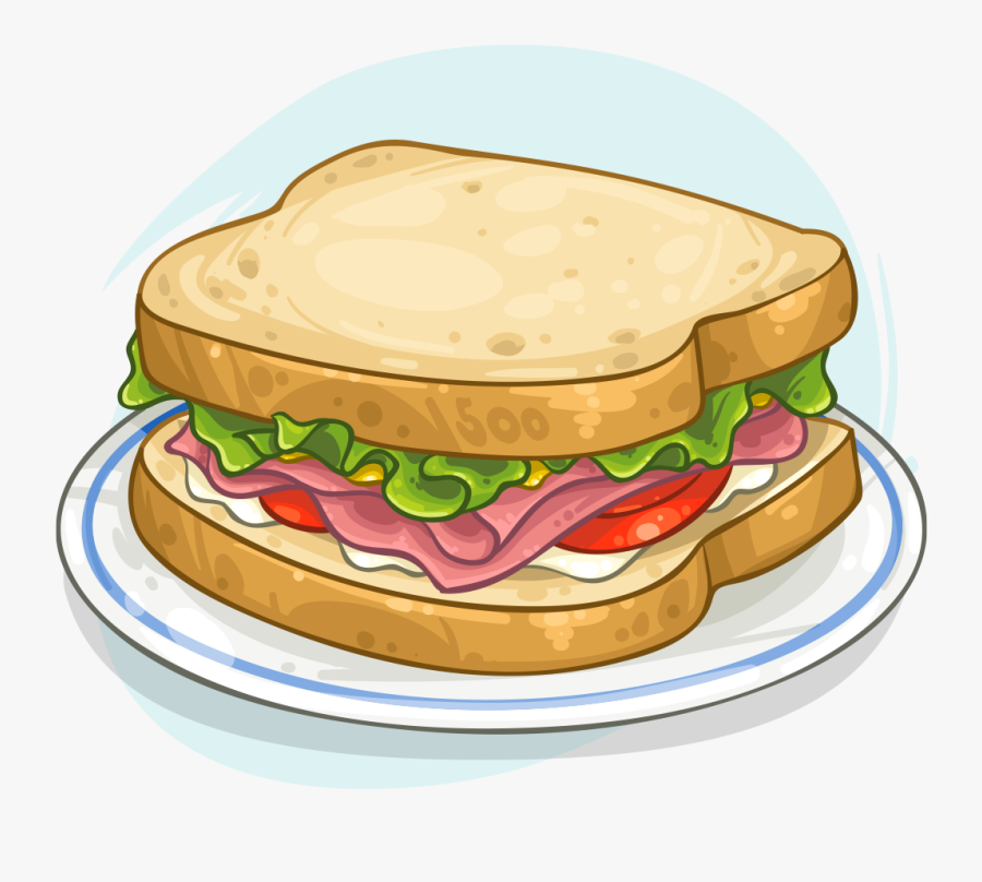 Sandwich Clipart Ham Sandwich - Ham Sandwich Clipart, Transparent Clipart
