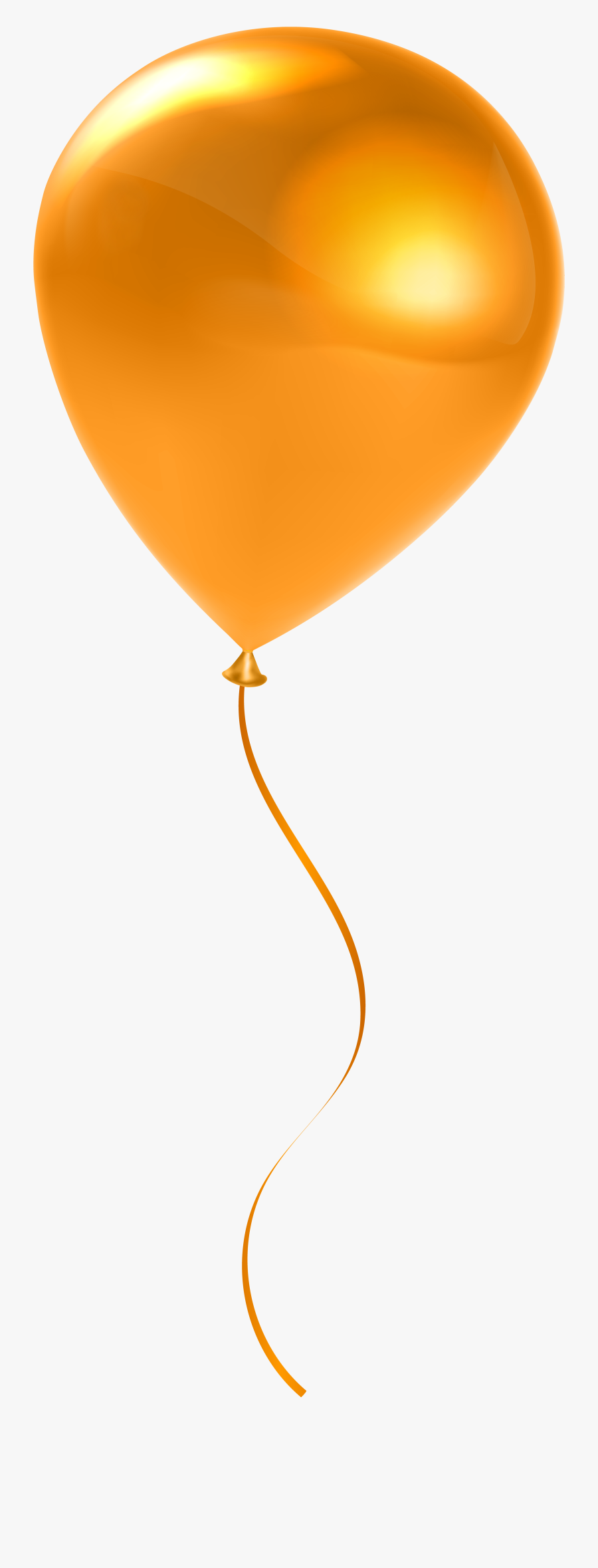 Single Orange Balloon Transparent Clip Artu200b Gallery - Orange Balloon Transparent Background, Transparent Clipart