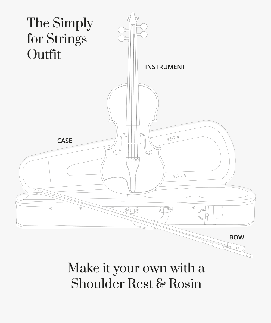Drawing Scrolls Violin - Violin, Transparent Clipart