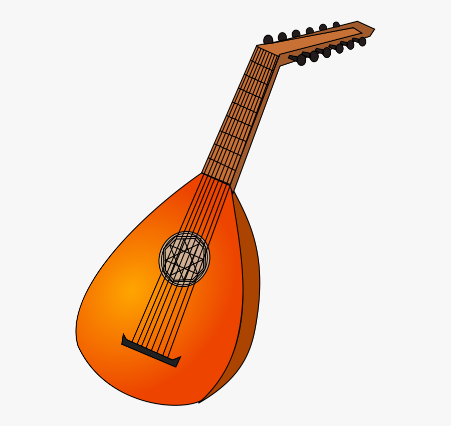 Lute Clip Art, Transparent Clipart