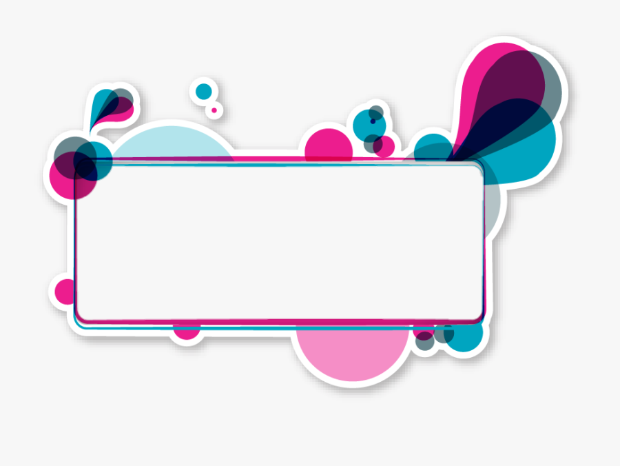 Colorful Bubbles Border Clipart , Png Download - Text Box Border Design, Transparent Clipart