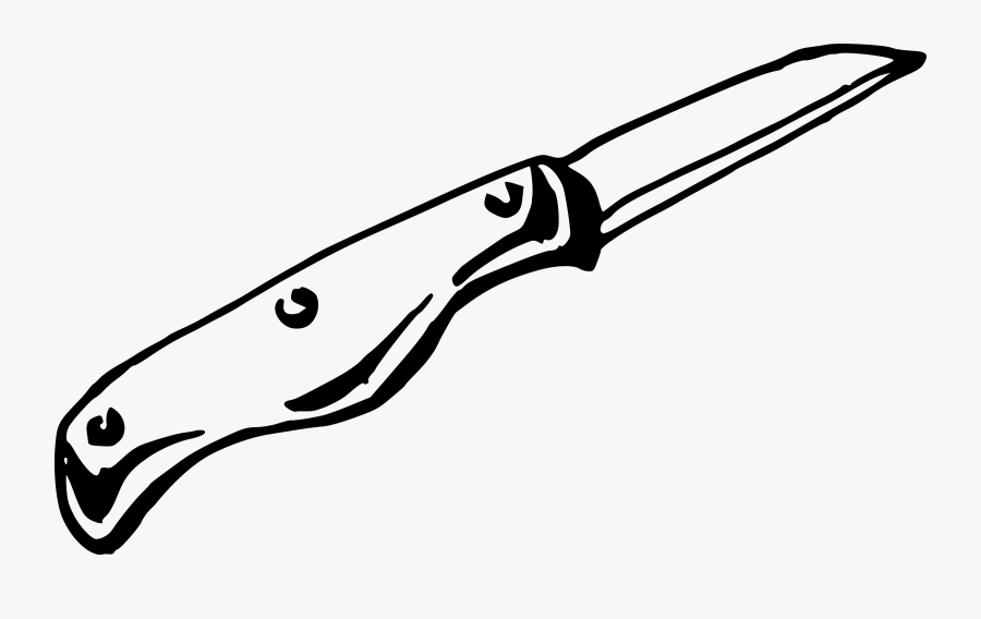 Clip Art Transparent Collection Of Knife - Knife Black And White, Transparent Clipart