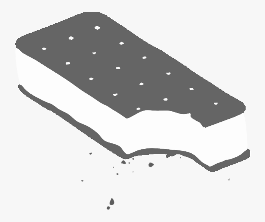 Transparent Ice Cream Sandwich Clipart - Ice Cream Sandwich Black And White Clipart, Transparent Clipart