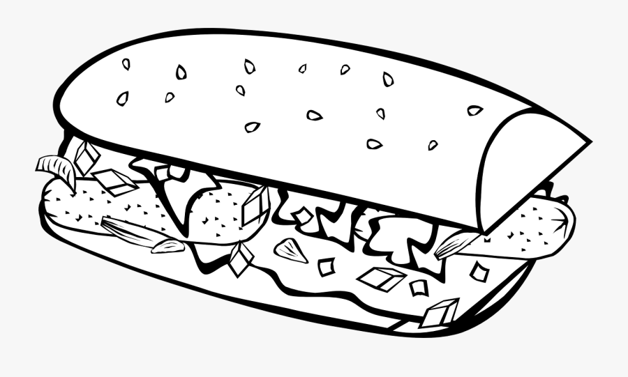 Sandwich Clipart File Tag List Clip Arts Svg - Sandwich Black And White Png, Transparent Clipart