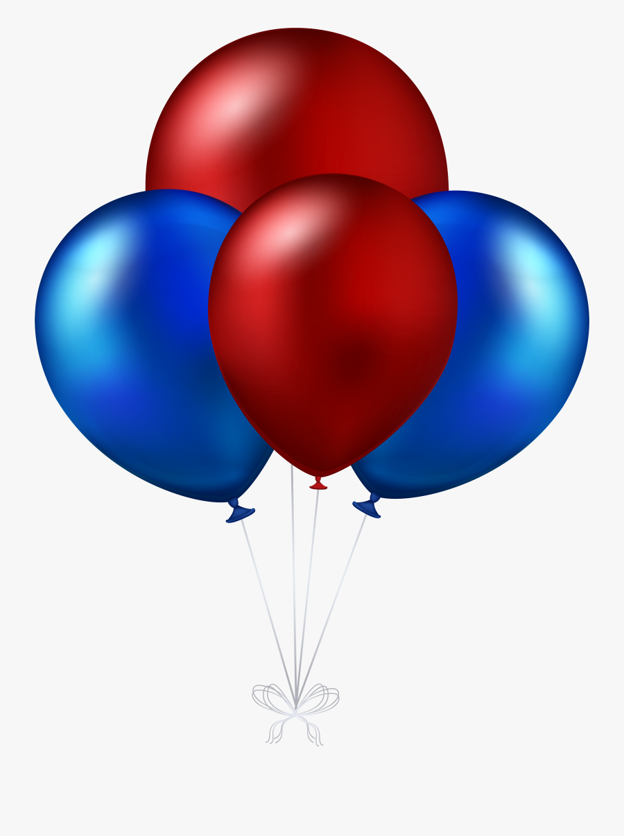 Red And Blue Balloons Transparent Png Clip Art Image, Transparent Clipart