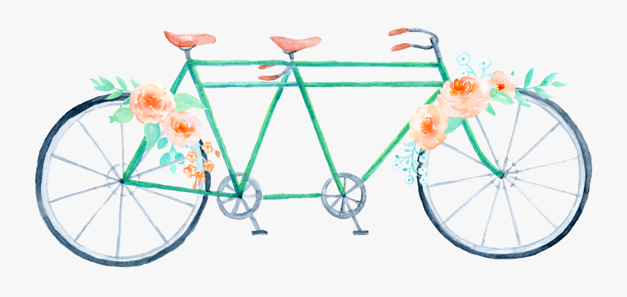 Clipart Bicycle Watercolor - Bicycle, Transparent Clipart