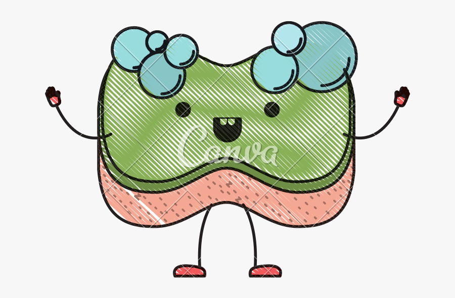 Kawaii Cartoon With Bubbles Clipart , Png Download - Detergente Kawaii, Transparent Clipart