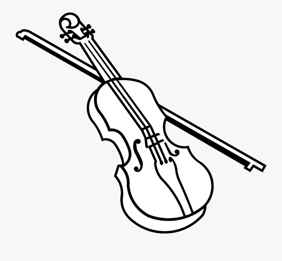 Transparent Fiddle Clipart - Violin Png Black And White, Transparent Clipart
