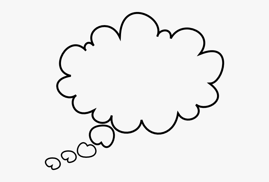 Printable Thought Bubbles Clipart - Transparent Background Thought Bubble, Transparent Clipart