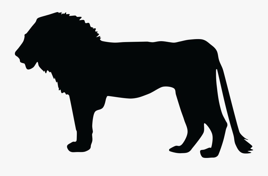 Free Clipart Of A Profiled Silhouetted Male Lion - Lion Silhouette Transparent Background, Transparent Clipart