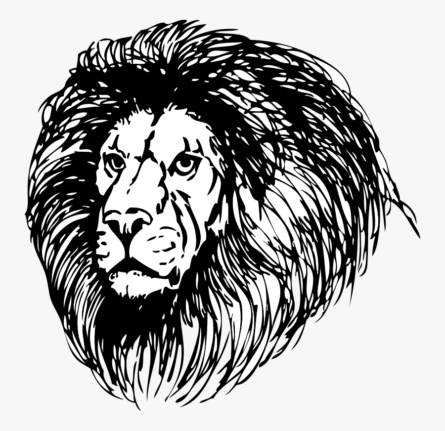 Free Vector Lion Clip Art - Free Black And White Clipart Lion, Transparent Clipart