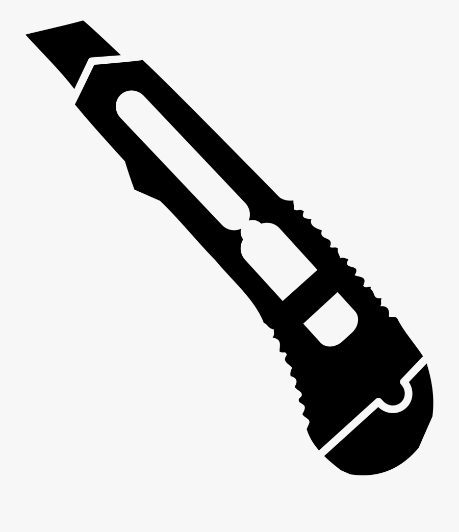 Weapon,hardware Accessory,utility Knife - Cutter Black And White, Transparent Clipart