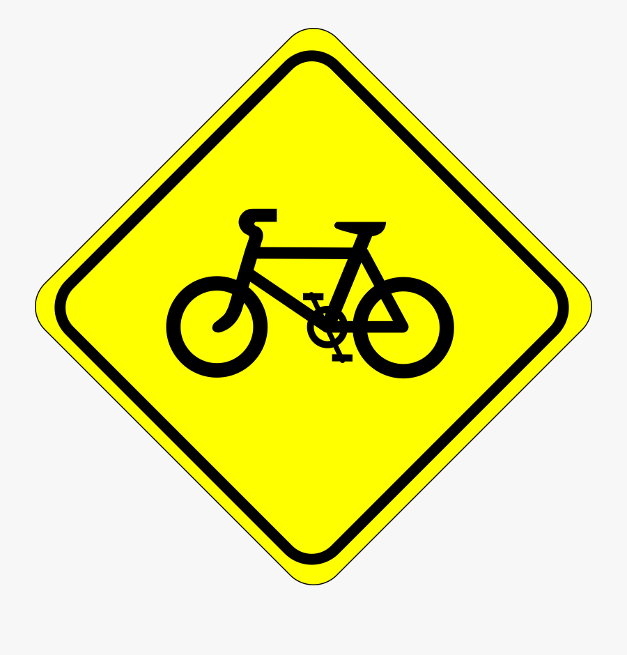 Roadsign Watch For Bicycles - Cycling Sign, Transparent Clipart