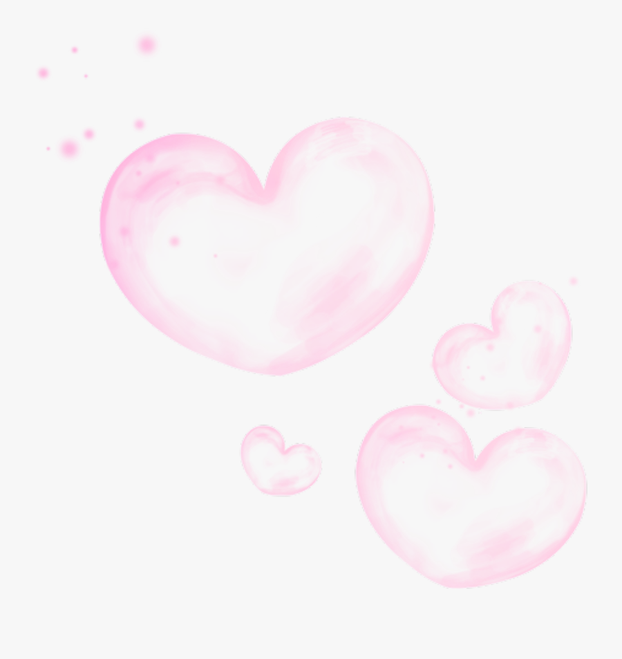 Transparent Pink Bubbles Clipart - Heart Soap Bubble Png , Free
