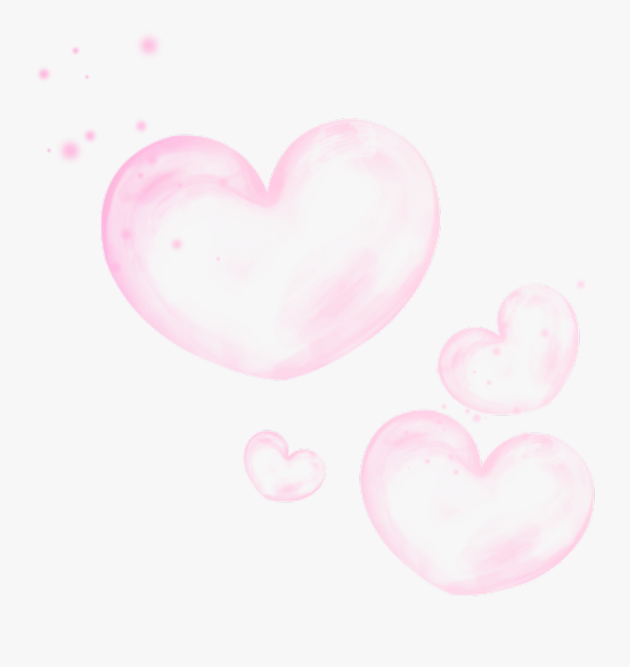 Transparent Pink Bubbles Clipart - Heart Soap Bubble Png, Transparent Clipart