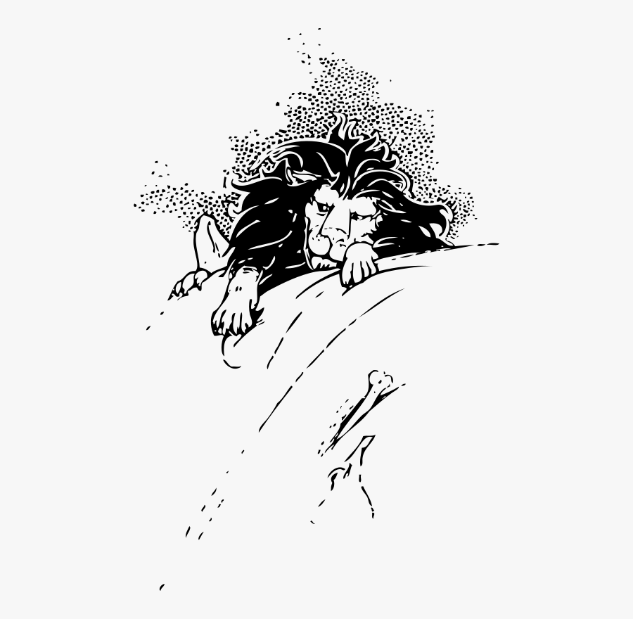 Lion And Bone - Lion Crawling, Transparent Clipart