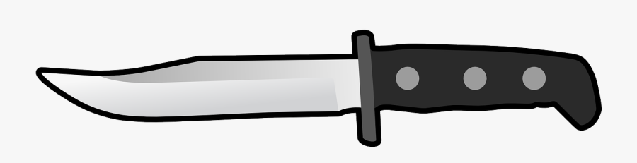 Cutlery Flat Knife Sharp Arm Png Image - Simple Clipart Dagger, Transparent Clipart