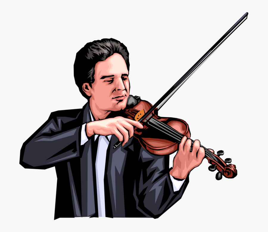 Violinist Musician Plays Violin - Violinist Clip Art, Transparent Clipart