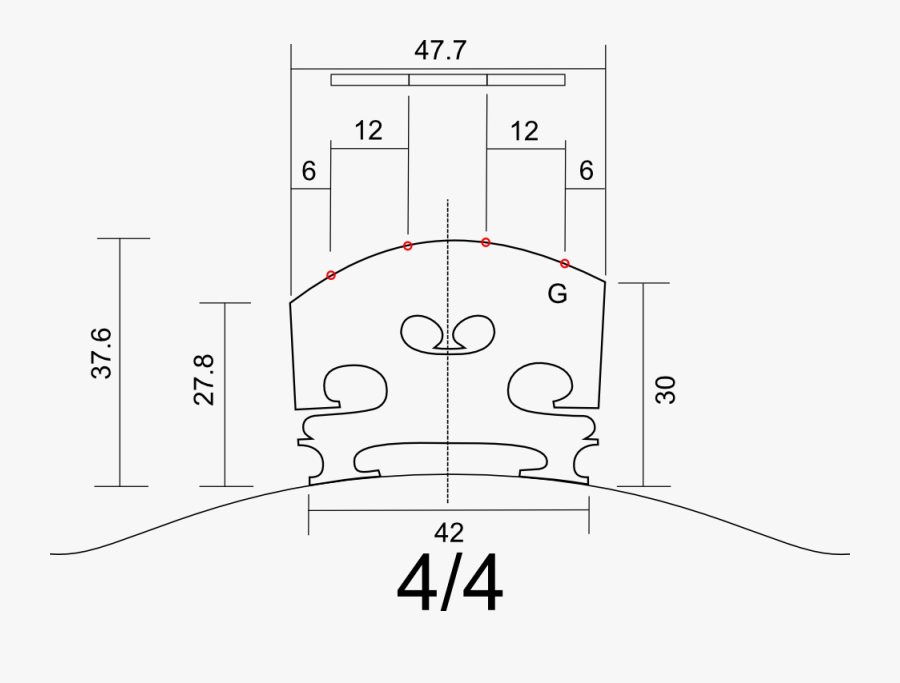 Violin Bridge Dimensions, Transparent Clipart