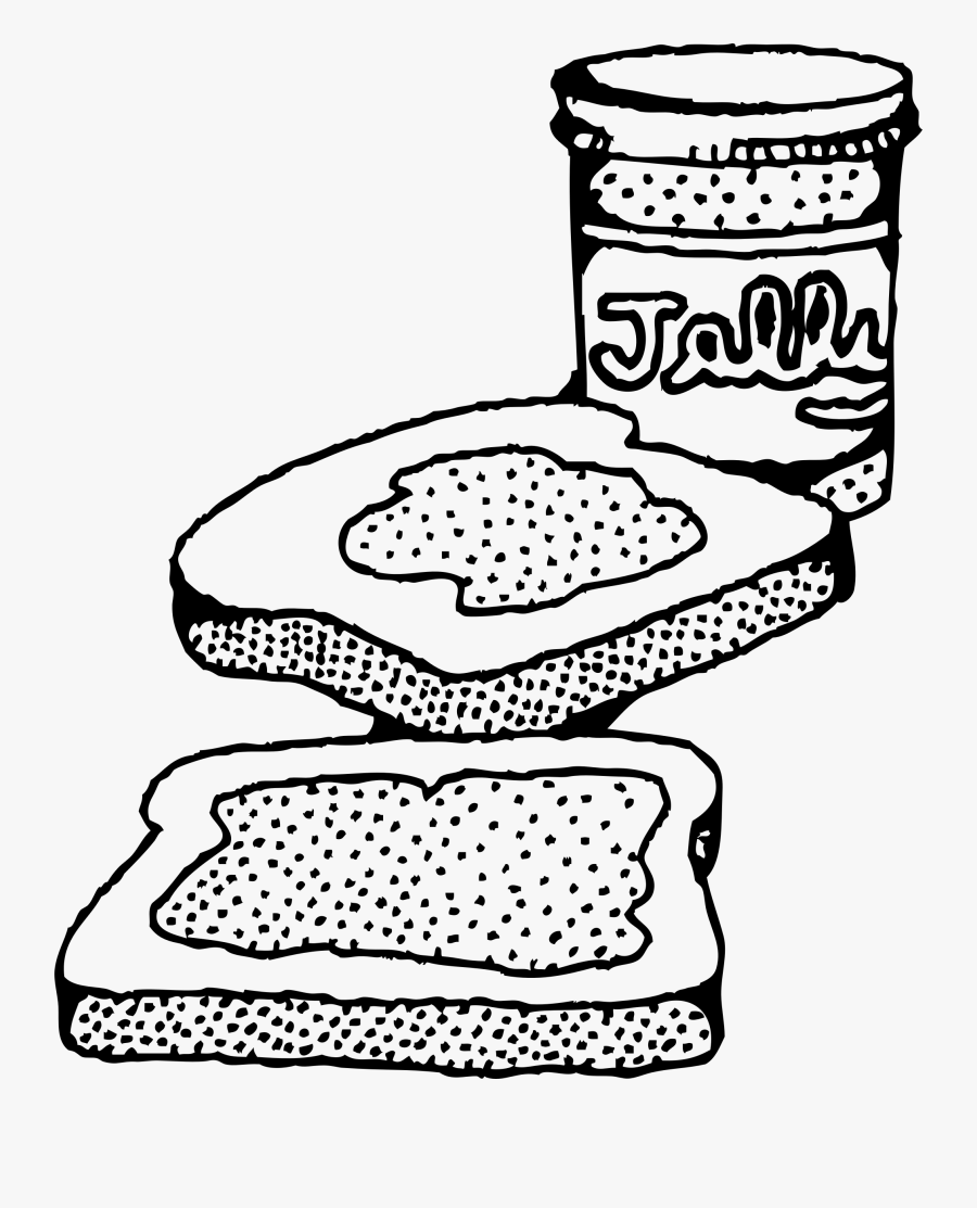 J Sandwich - Peanut Butter And Jelly Sandwich, Transparent Clipart