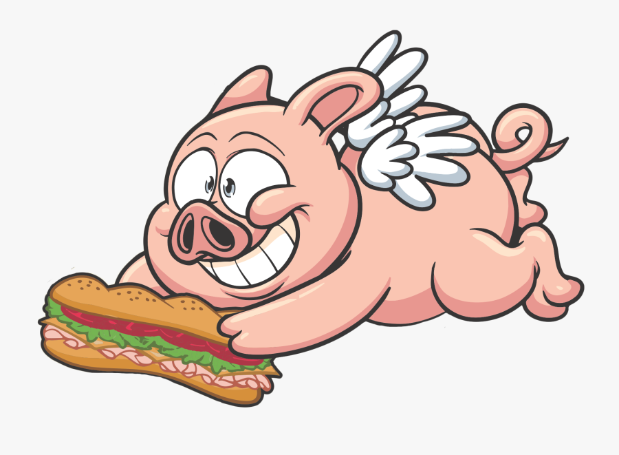 Sandwich Clipart Pig - Clipart Transparent Flying Pig, Transparent Clipart