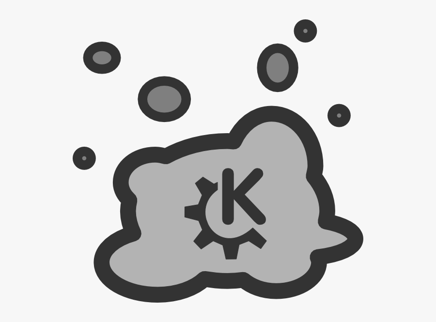 Cloud And Bubbles With Company Logo Svg Clip Arts - Kde Icon Transparent, Transparent Clipart