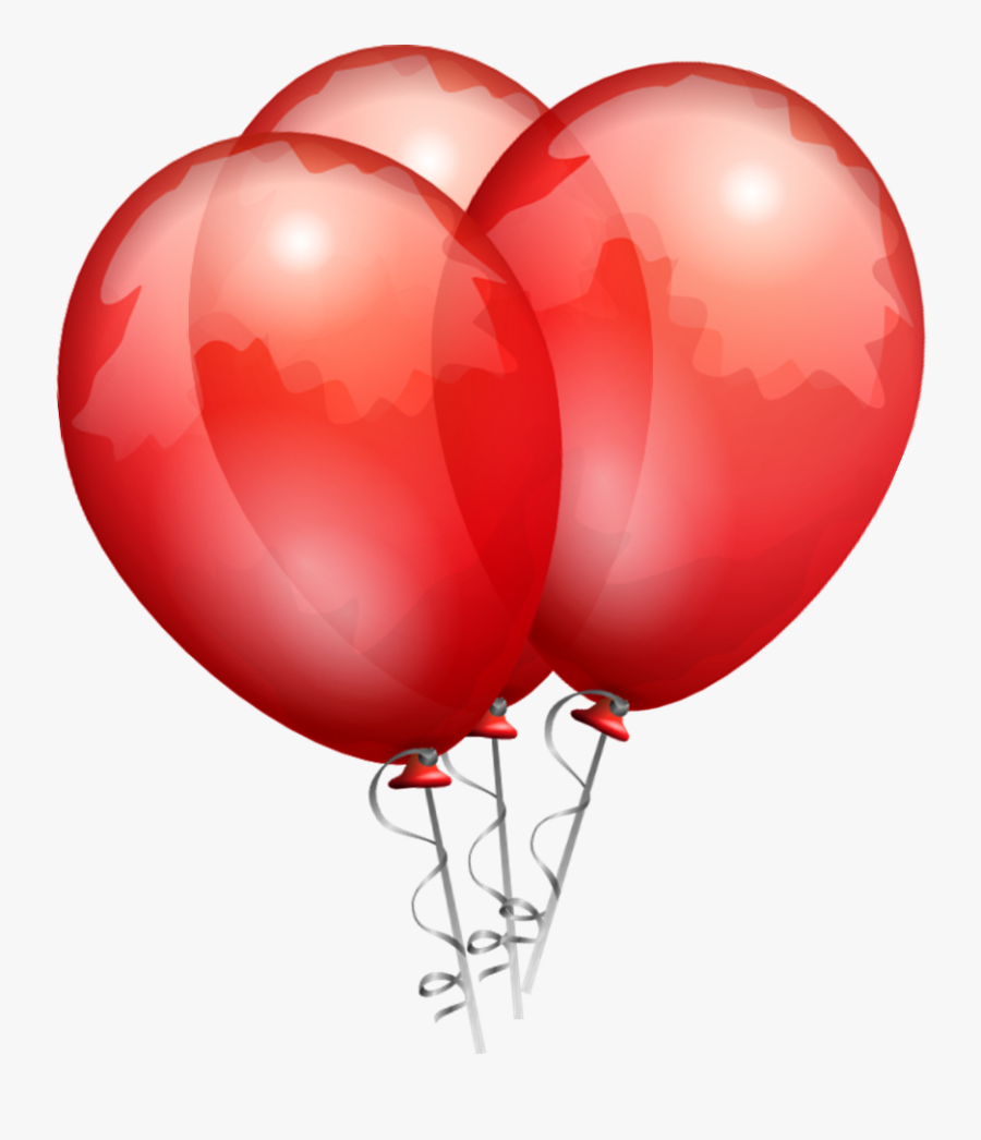 Free Clipart Of Black And Red Balloons - Red Balloons Transparent Background, Transparent Clipart