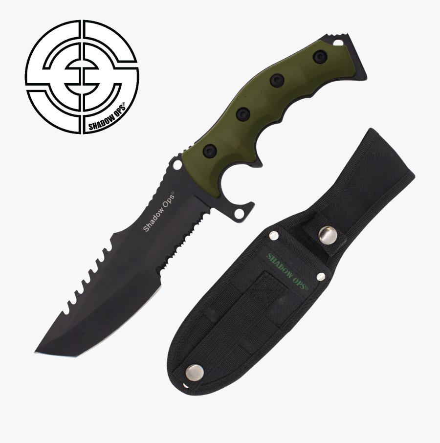 Shadow Ops Tactical Fixed Blade Combat Knife Tanto - Shadow Ops Knife, Transparent Clipart