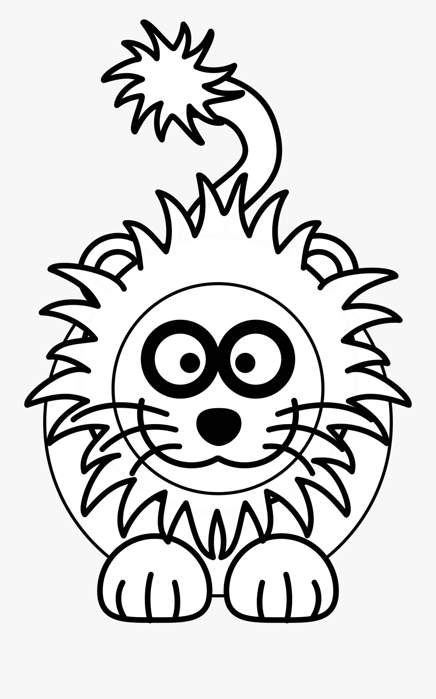 Lion Black And White Lion Pictures Black And White - Cartoon Black And White Lion, Transparent Clipart
