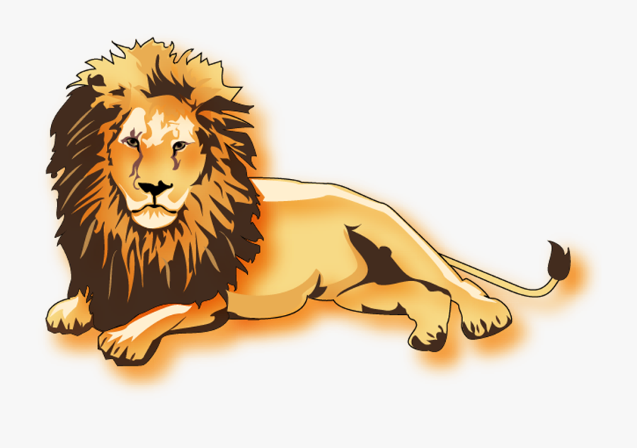 Transparent Robert E Lee Png - Cartoon Lion Laying Down, Transparent Clipart