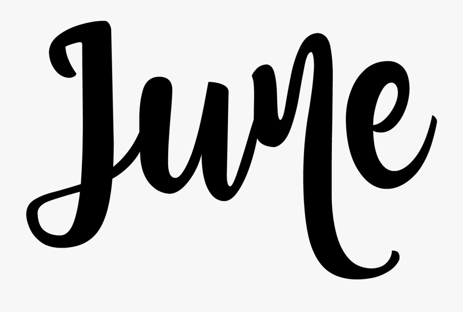 February Clipart Month June - June Black And White Clipart, Transparent Clipart