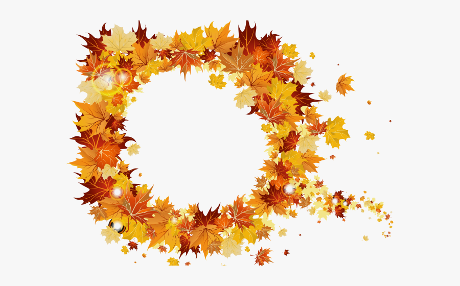 Autumn Leaves Frame Png, Transparent Clipart