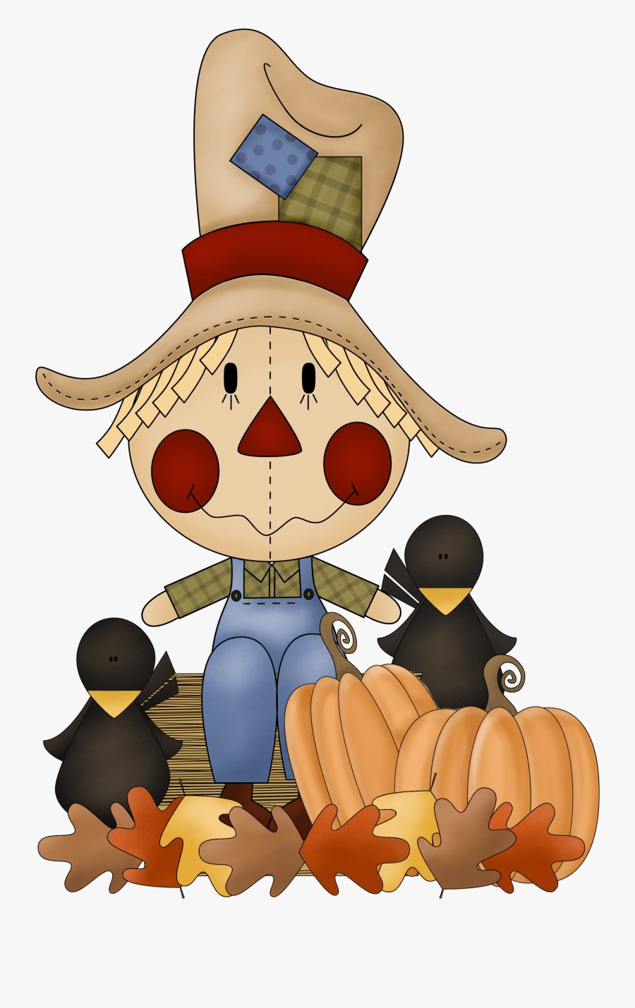 Cute Scarecrow Clipart, Transparent Clipart