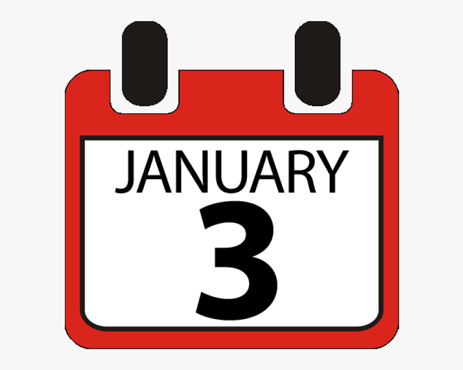 3rd January Calendar, Transparent Clipart