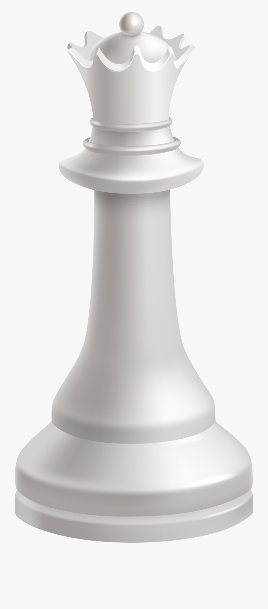 Queen White Chess Piece Png Clip Art - White Chess Pieces Png, Transparent Clipart